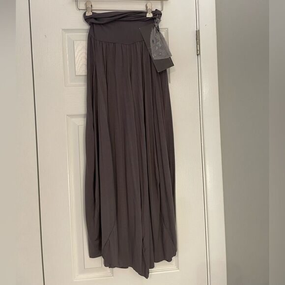 Nicole Paloma Gray Jersey Knit Palazzo Pants Size XSmall - Picture 1 of 11